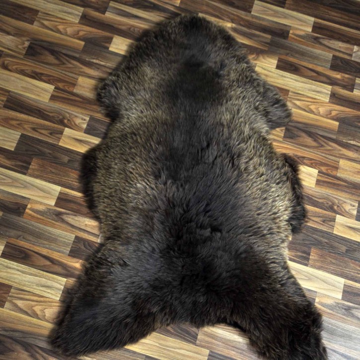 XXL ÖKO großes Schaffell Lammfell braun 125x80 Grizzlybär  #7051