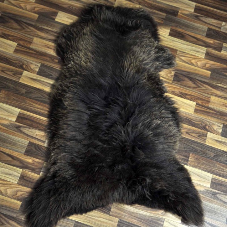 XXL ÖKO großes Schaffell Lammfell braun 120x75 Grizzlybär #7055