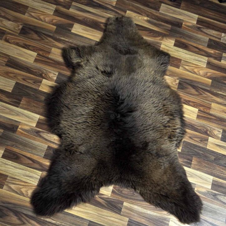 XXL ÖKO großes Schaffell Lammfell braun 120x80 Grizzlybär #7056