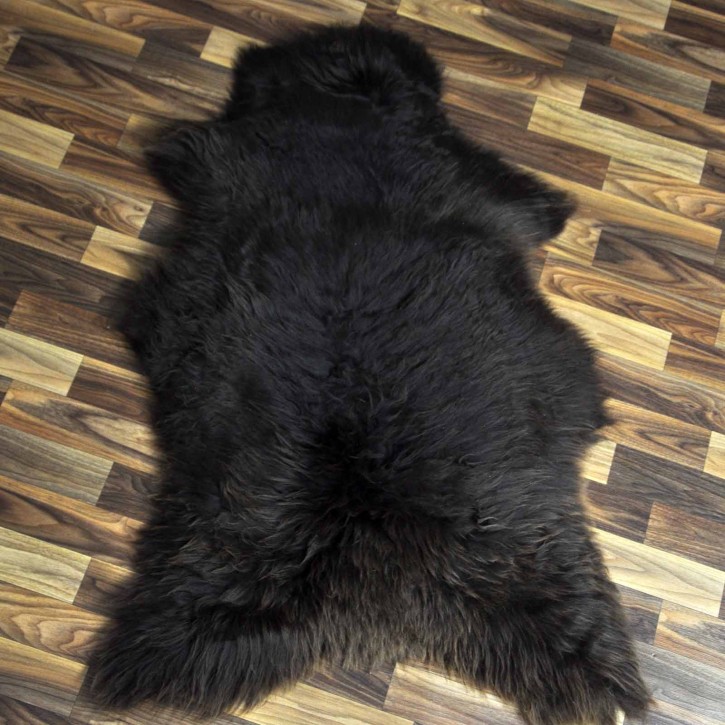 XL ÖKO Schaffell Lammfell braun 115x75 Grizzlybär #7058