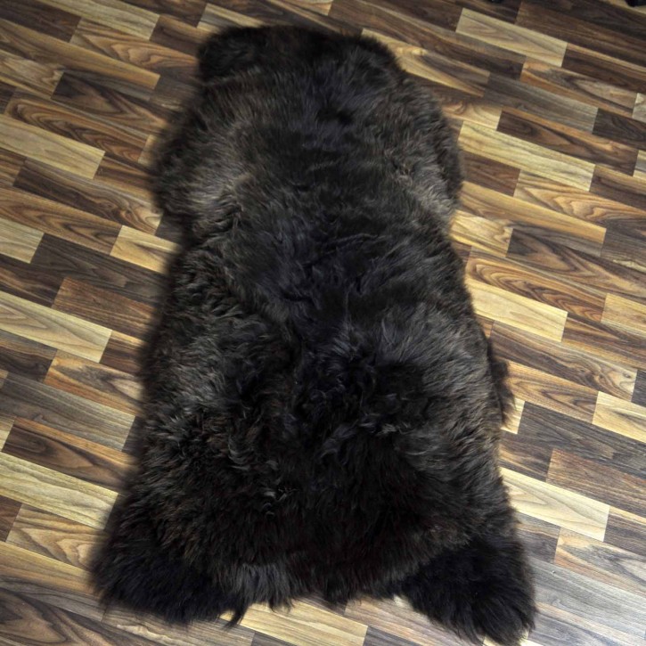 XXL ÖKO großes Schaffell Lammfell braun 120x70 Grizzlybär #7060