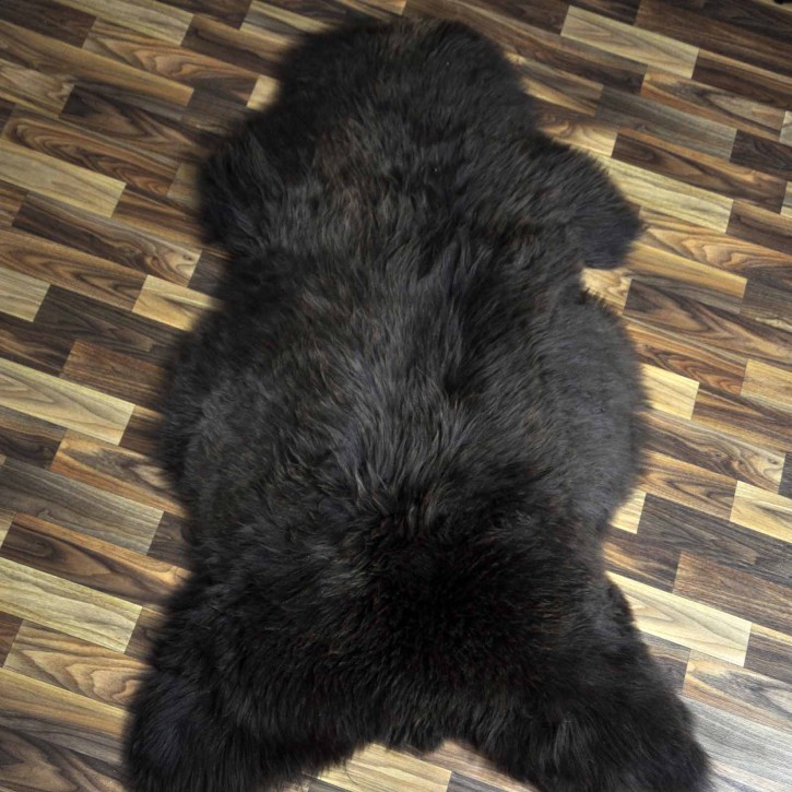 XXL ÖKO Schaffell Lammfell braun 125x75 Grizzlybär #7069