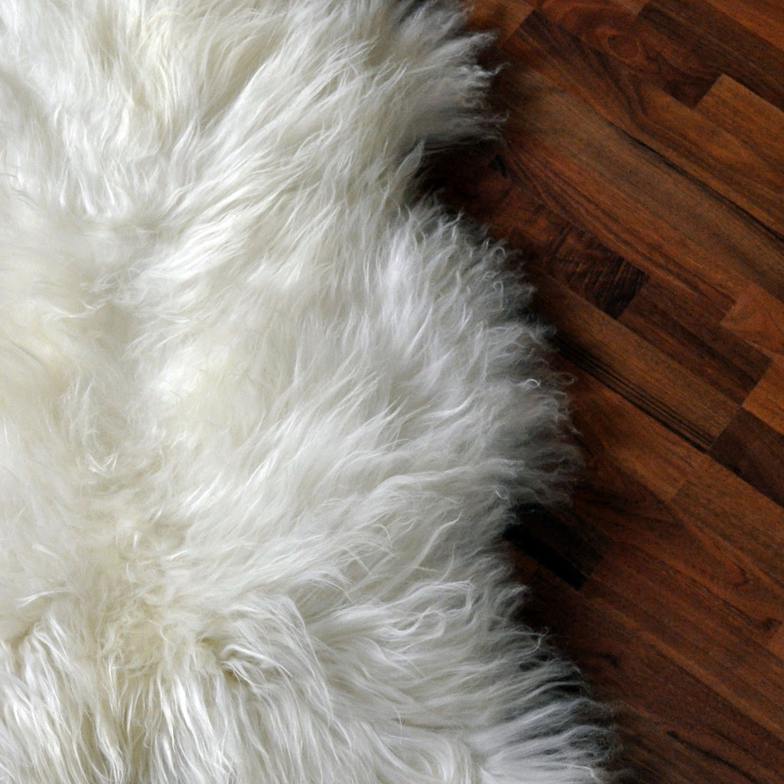 Islandschaffell weiß, langwollig, 110cm 