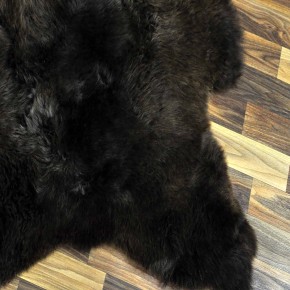 XL ÖKO großes Schaffell Lammfell braun grau 115x80 Grizzlybär #7067